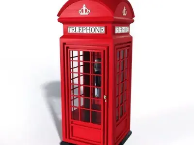 telefono londres 3D model