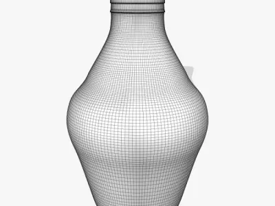 Decorative Flower Pot Low-poly 3D model