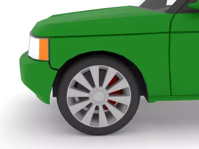 SUV-CAR Low-poly 3D model