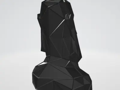 Moai bust WIREFRAME VORONOI WIREMESH MESH 3D print model