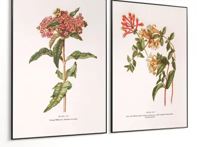 Plaster Two Photo Frame 463 Low-poly 3D model