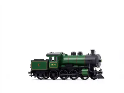 Emerald Steam Locomotive model pack Low-poly 3D model