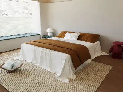 Minimal Modern Bedroom 3D model