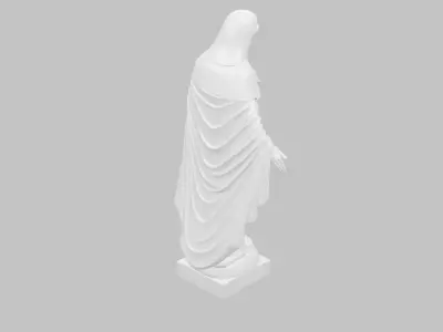 Mother maria Virgn Religious Figure Sculpture Print 3D print model