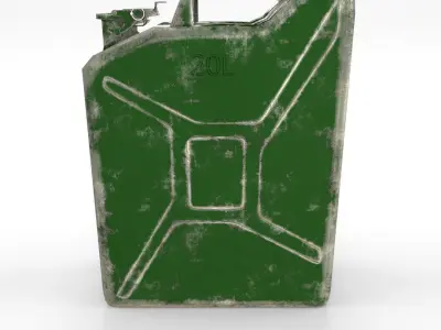 Jerry Can Low Poly Worn PBR Low-poly 3D model