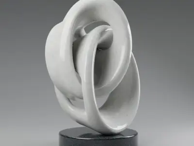 Modern abstract sculpture 037 Low-poly 3D model