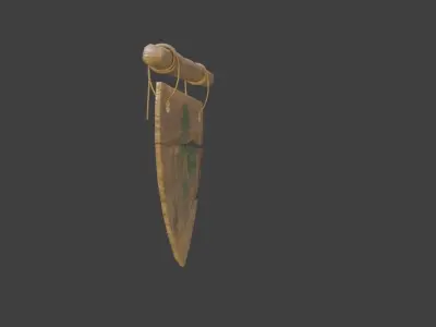 medieval wooden signage with pbr Low-poly 3D model