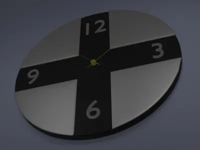 Wall Clock 3D model 4