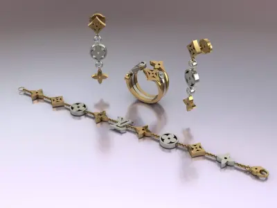 The COLLECTION  Louis Vuitton Jewelery 3D printed model 3D print model
