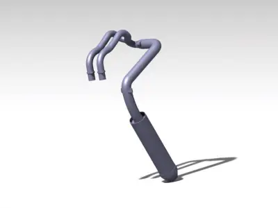 Exaust medical device with metal handle 3D model