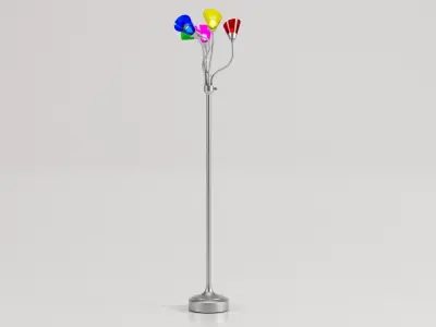 Realistic Gooseneck Floor Lamp Low-poly 3D model