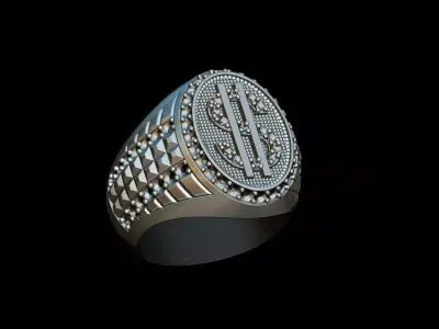 Dollar coin ring 3D print model