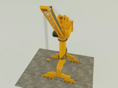 shipyard crane model 3D model