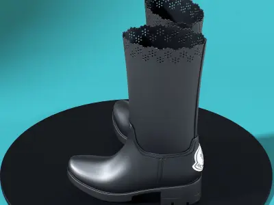 Moncler Simone Rocha Rebekah Rain Boots 3D model