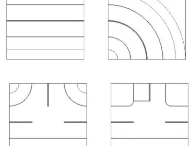 Simple Modular Road System 3D model