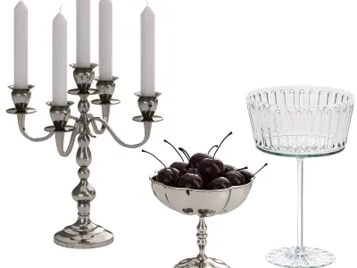 Classic Restaurant Tableware 3D model