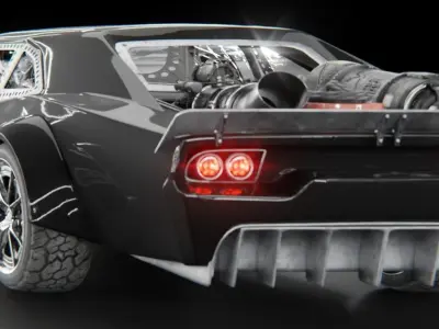 DODGE ICE CHARGER  Low-poly 3D model