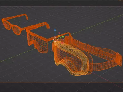 Construction Safety Glasses Normal Glasses Dirt Bike Glasses 3D model
