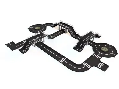 Road and bridge models 3D model