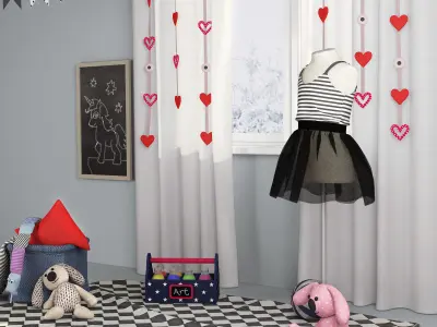 Decorative set for children  room 3D model