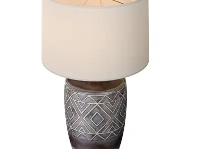 Rustic Southwest Country Nightstand bedside Provence Table Lamp  3D model