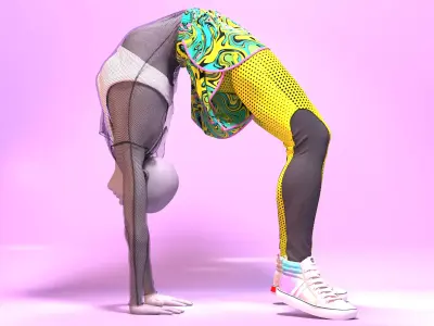 Yoga Outfit Fitted to Gen8 Body Mesh 3D model