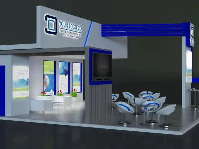  Booth Exhibition Stand a672d 3D model