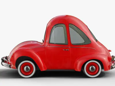 STYLIZED CARTOON CAR Low-poly 3D model
