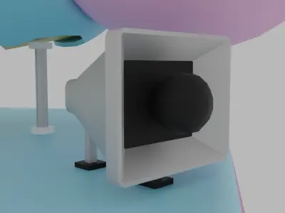 Ice cream truck Low-poly 3D model