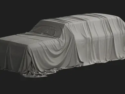 Retro Car Cover 01 3D model