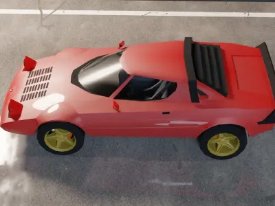 Lancia Stratos Low-poly 3D model