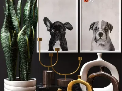Decorative set for dogs 3D model