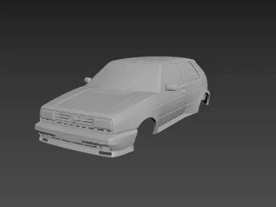 Volkswagen Golf Mk2 Rallye Body For Print 3D print model