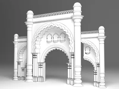 Indian Palace Entry Gate 3D model