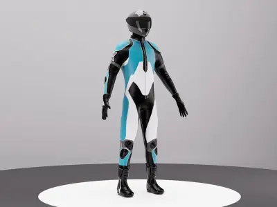 Rider Pro Rigged Low-poly 3D model