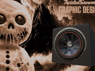 Subwoofer with ported enclosure  3D model