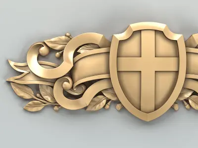 Coat of arms decorative 007 3D model