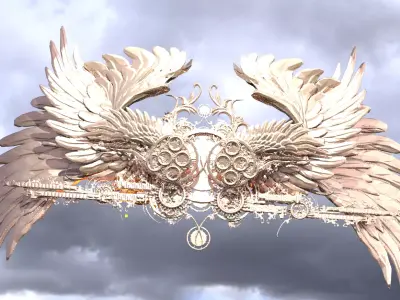 Seraphim Time Sculpture Wing 3D model