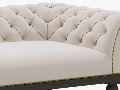 Restoration Hardware Islington Chesterfield Upholstered Sofa 3D model