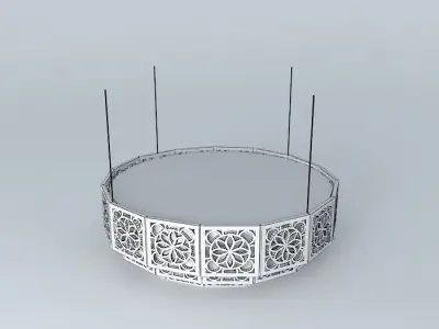 Chandelier light fixture with circular shape Free 3D model