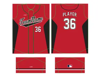 Mens Baseball Jersey 3D model