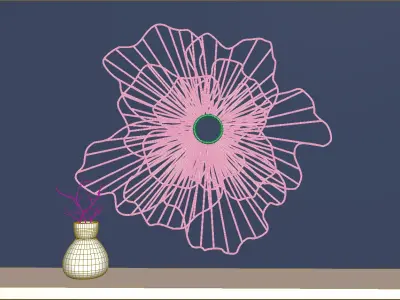 Multi-Layered Petal Background 3D model