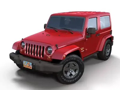 Jeep Wrangler 2010  Low-poly 3D model