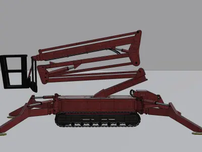 Spider Crane - Compact Construction Rigged 3D model