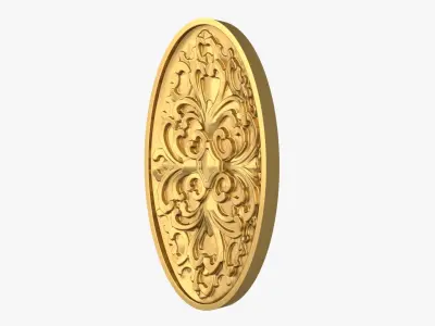 Classic oval decor ornament 267 3D model