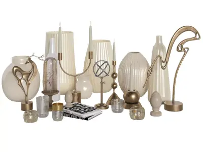 Decorative set 15 3D model shop