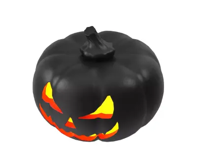 Halloween pumpkin Low-poly 3D model