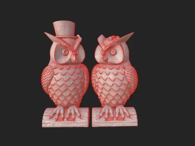 Owl Statue 3D Model 3D model