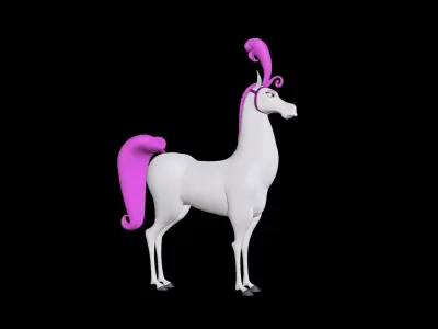 Horse HNTRAP Female Low-poly 3D model