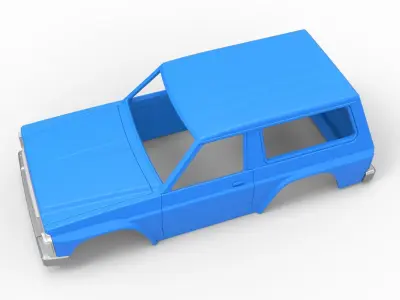 Shell of vintage SUV Scale 1 to 25 3D print model